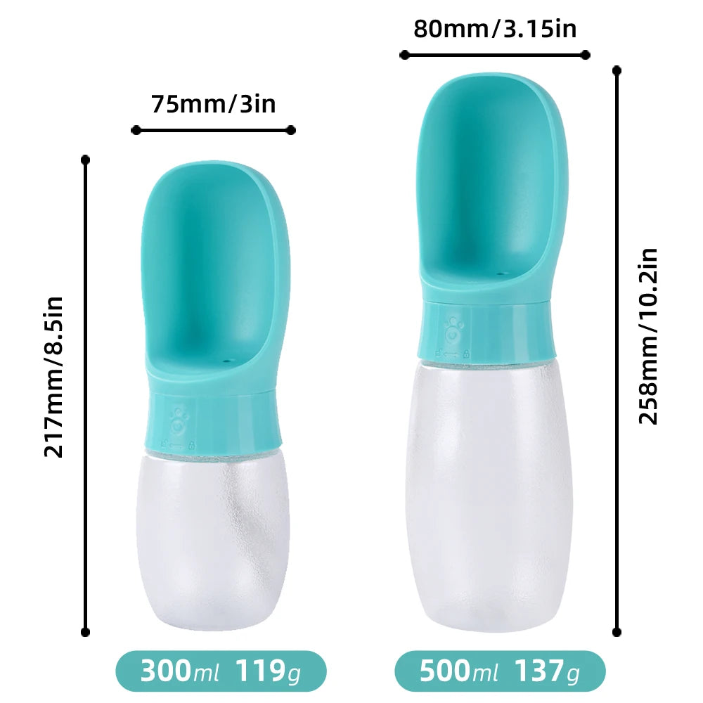 300ml 500ml Big Dog Water Bottle Portable Drinking Bowl