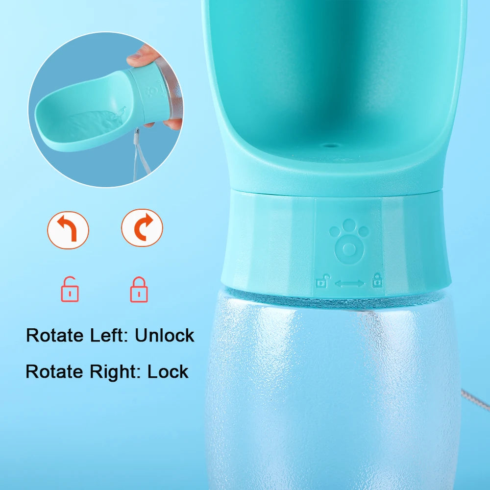 300ml 500ml Big Dog Water Bottle Portable Drinking Bowl