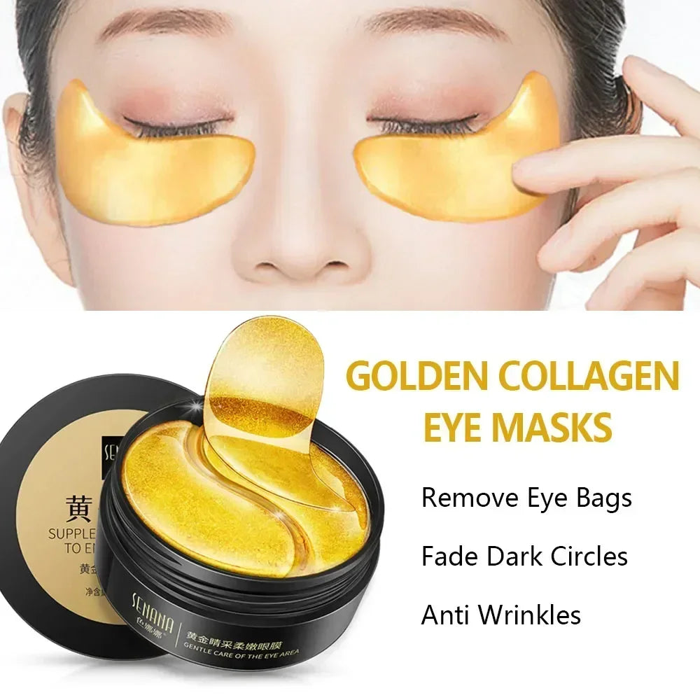 Skincare Products 24K Gold Hyaluronic Acid Eye Mask Remove Dark Eye Circles