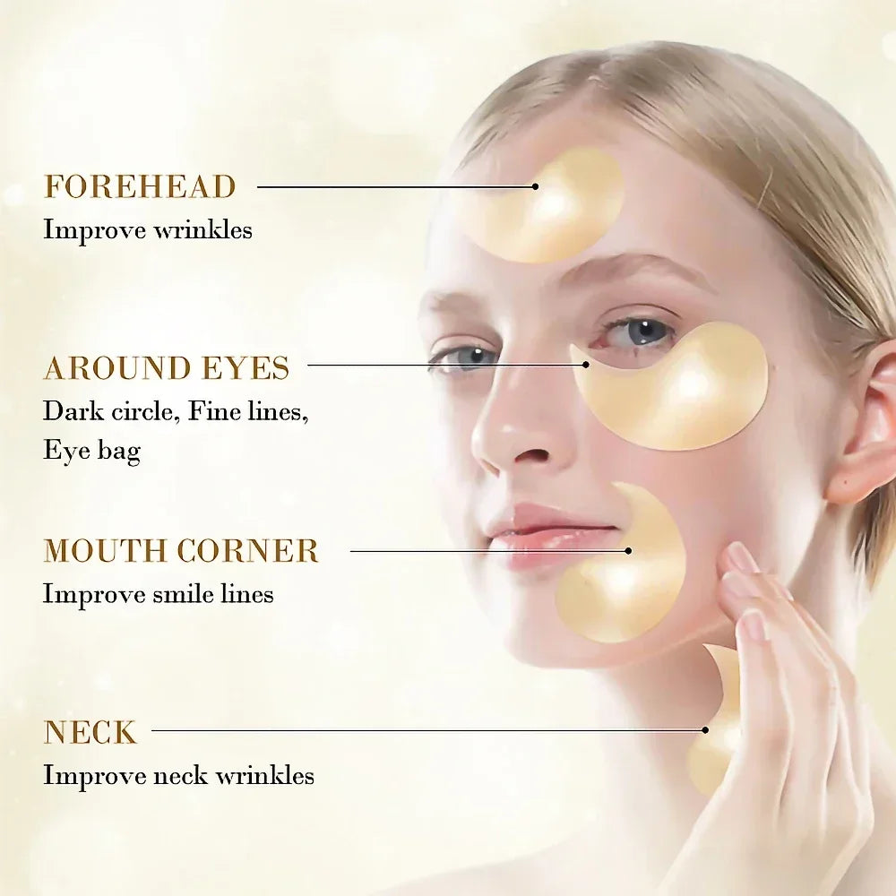 Skincare Products 24K Gold Hyaluronic Acid Eye Mask Remove Dark Eye Circles
