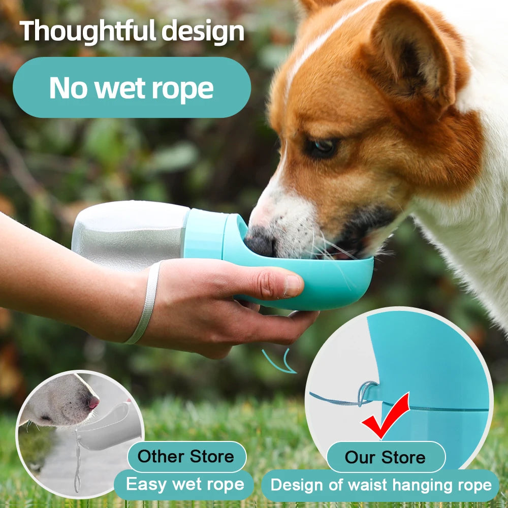 300ml 500ml Big Dog Water Bottle Portable Drinking Bowl