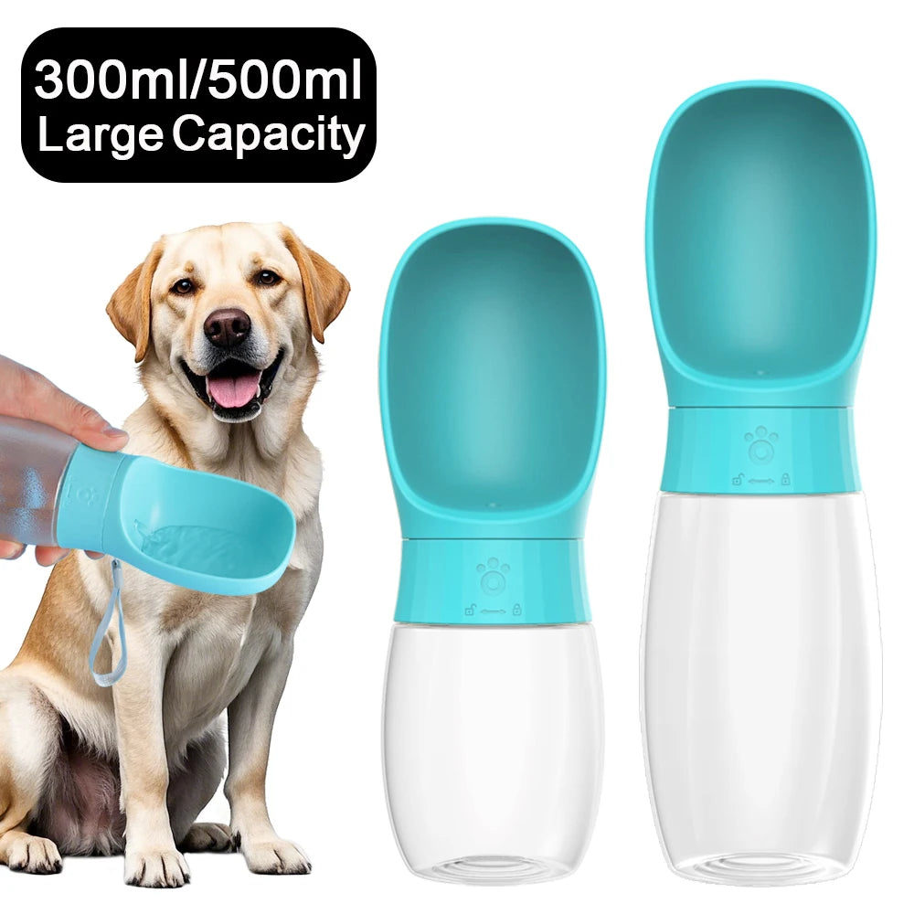 300ml 500ml Big Dog Water Bottle Portable Drinking Bowl